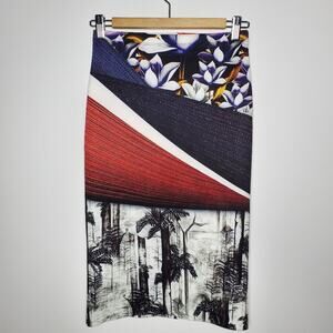 Clover Canyon Abstract Stretch Pencil Skirt Size Small Excellent used condition
